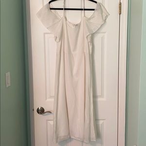 White midi dress